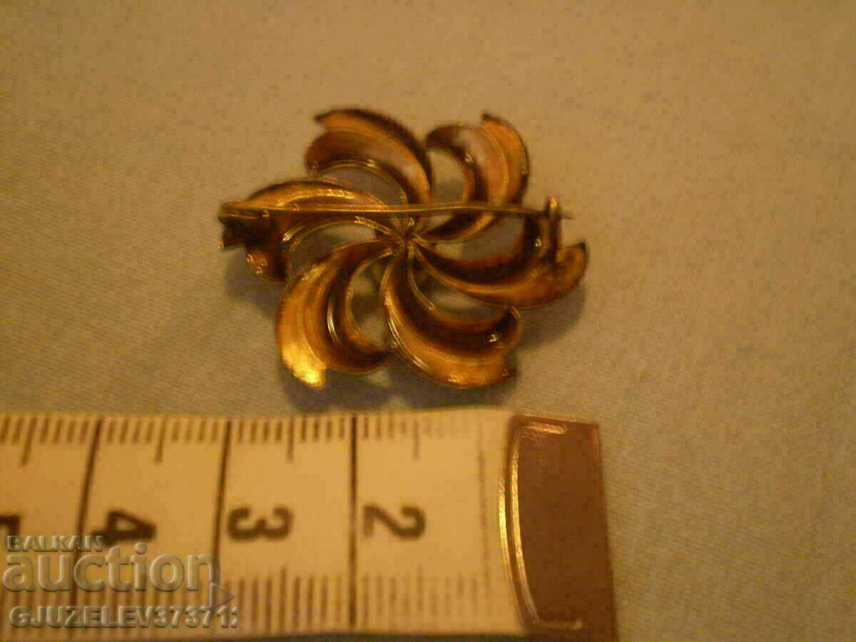 Antique Women's Brooch BRASS and Zirconium - 5 Antique Women's Brooch BRASS and Zirconium - 5