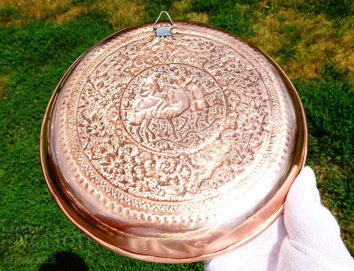 Copper tray, fruit bowl, panel Isfahan Kalamzani. - 6 Copper tray, fruit bowl, panel Isfahan Kalamzani. - 6