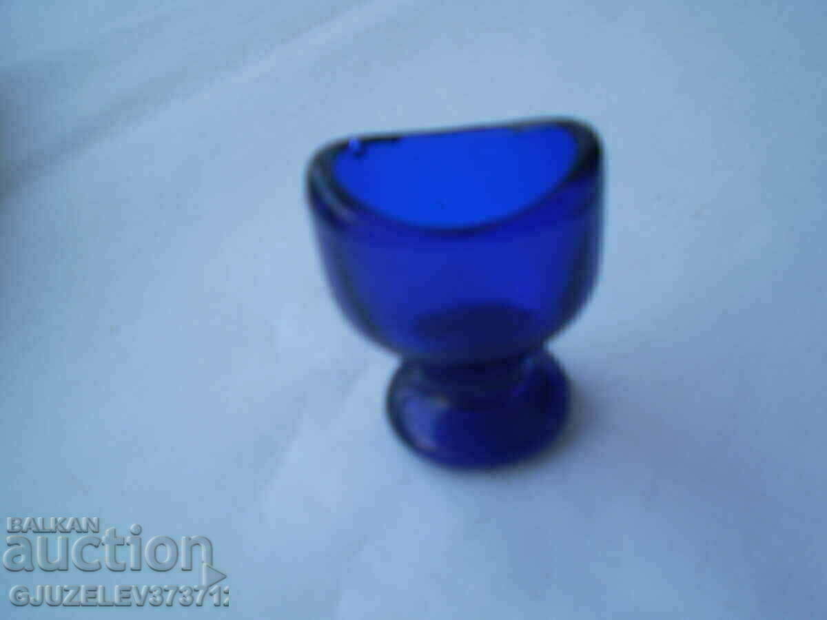 19th Century Antique Medical Blue Glass Eye Cup - 5 19th Century Antique Medical Blue Glass Eye Cup - 5