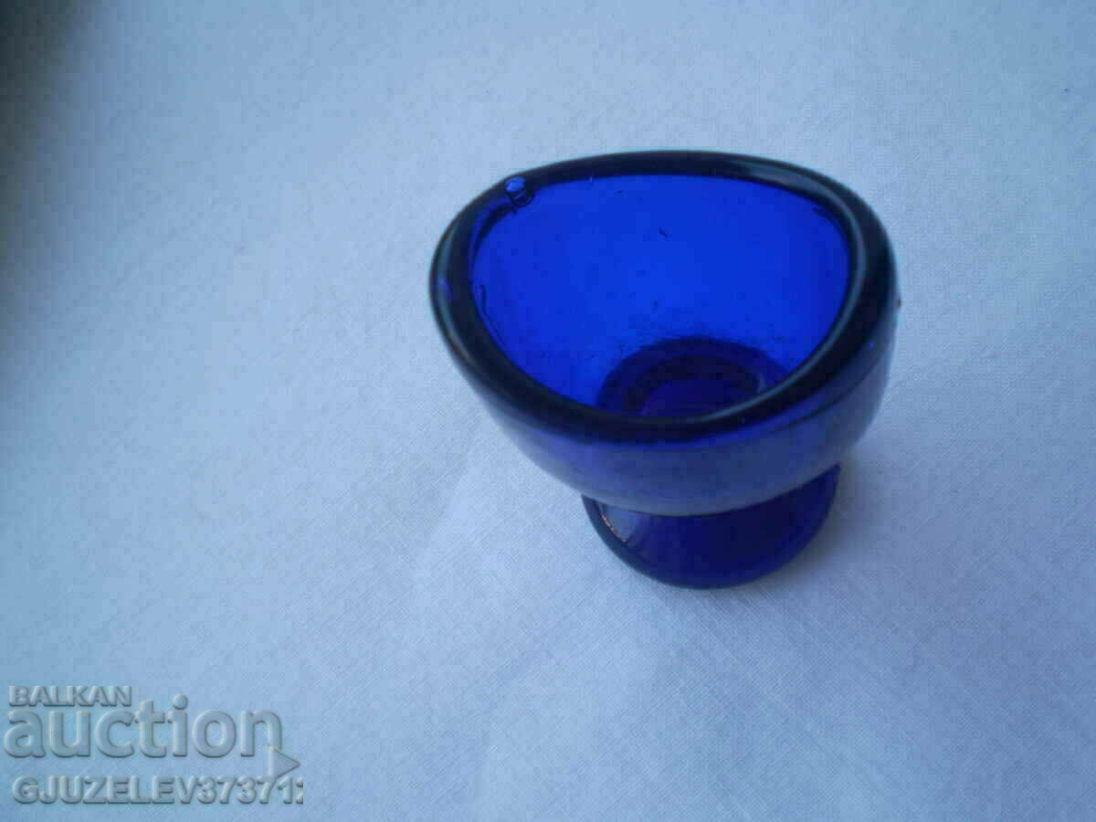 19th Century Antique Medical Blue Glass Eye Cup - 6 19th Century Antique Medical Blue Glass Eye Cup - 6