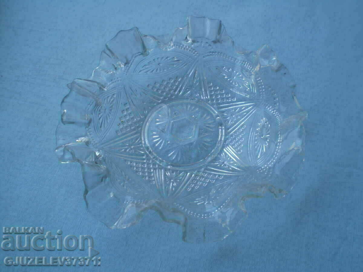 Delivery of RARE antique art nouveau clear glass candy bowl Delivery of RARE antique art nouveau clear glass candy bowl