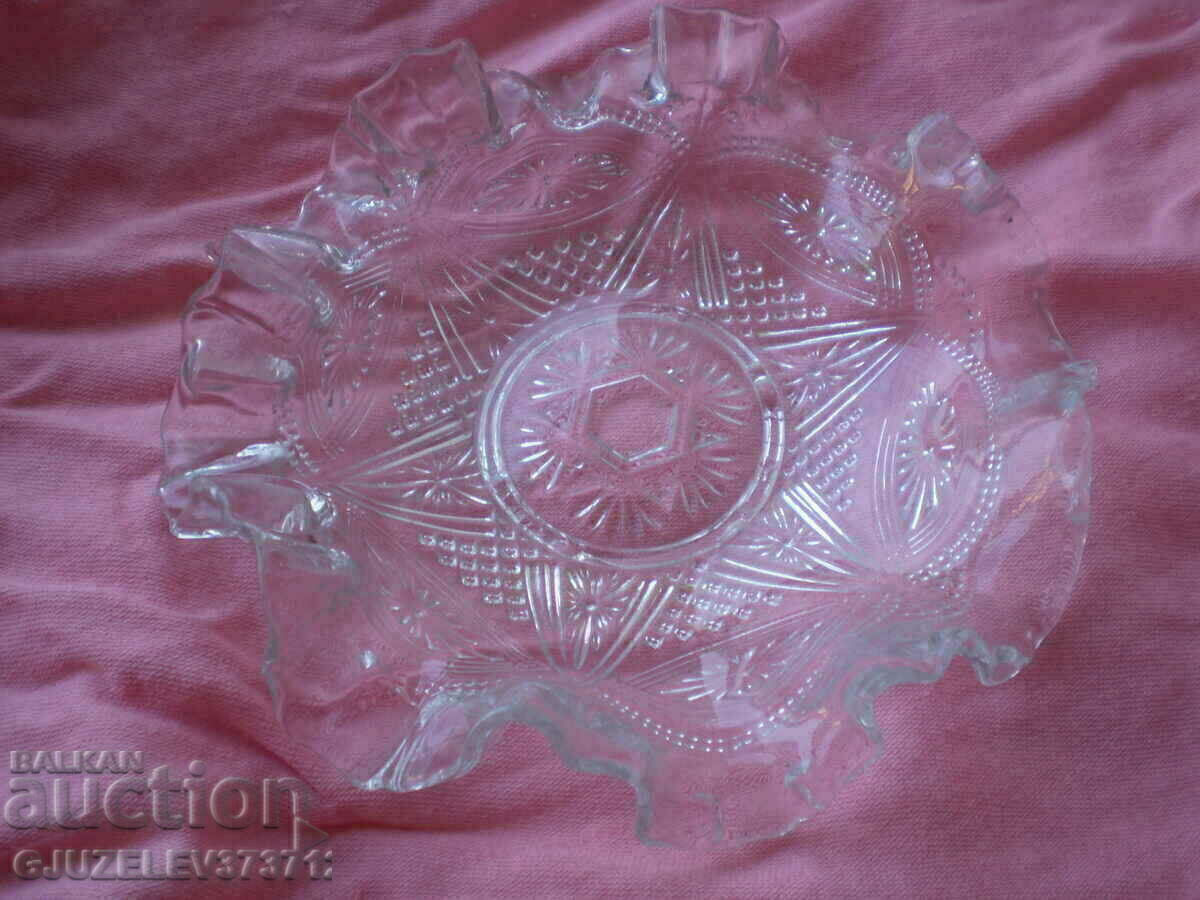 RARE antique art nouveau clear glass candy bowl RARE antique art nouveau clear glass candy bowl