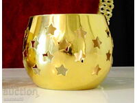 Sfeșnic german din bronz cu stele