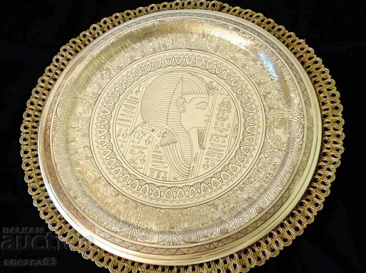Ορειχάλκινος δίσκος, πιάτο, πίνακας Τουταγχαμών, Αίγυπτος.