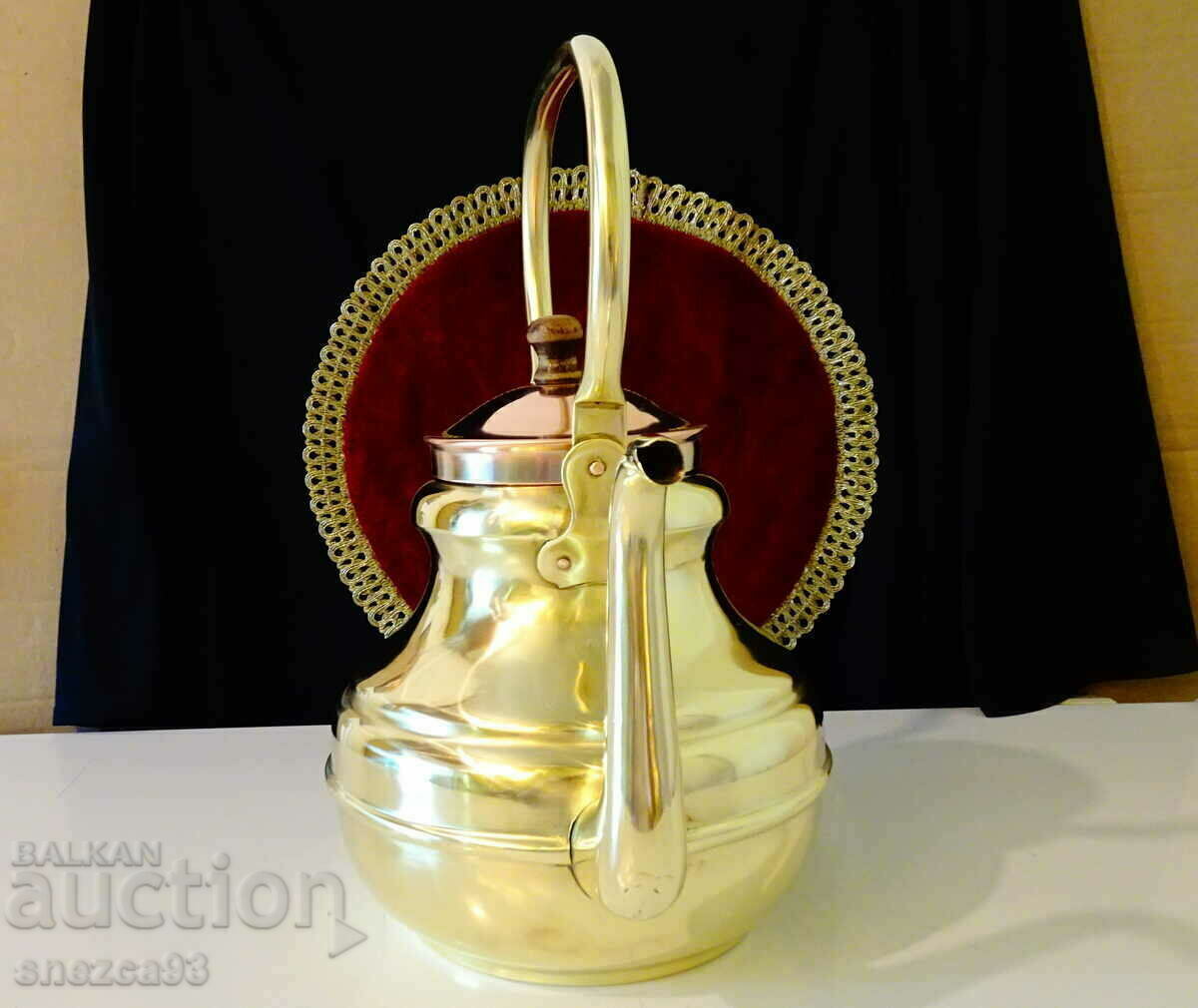 Auction Bronze teapot 3 liters, gold plating Auction Bronze teapot 3 liters, gold plating