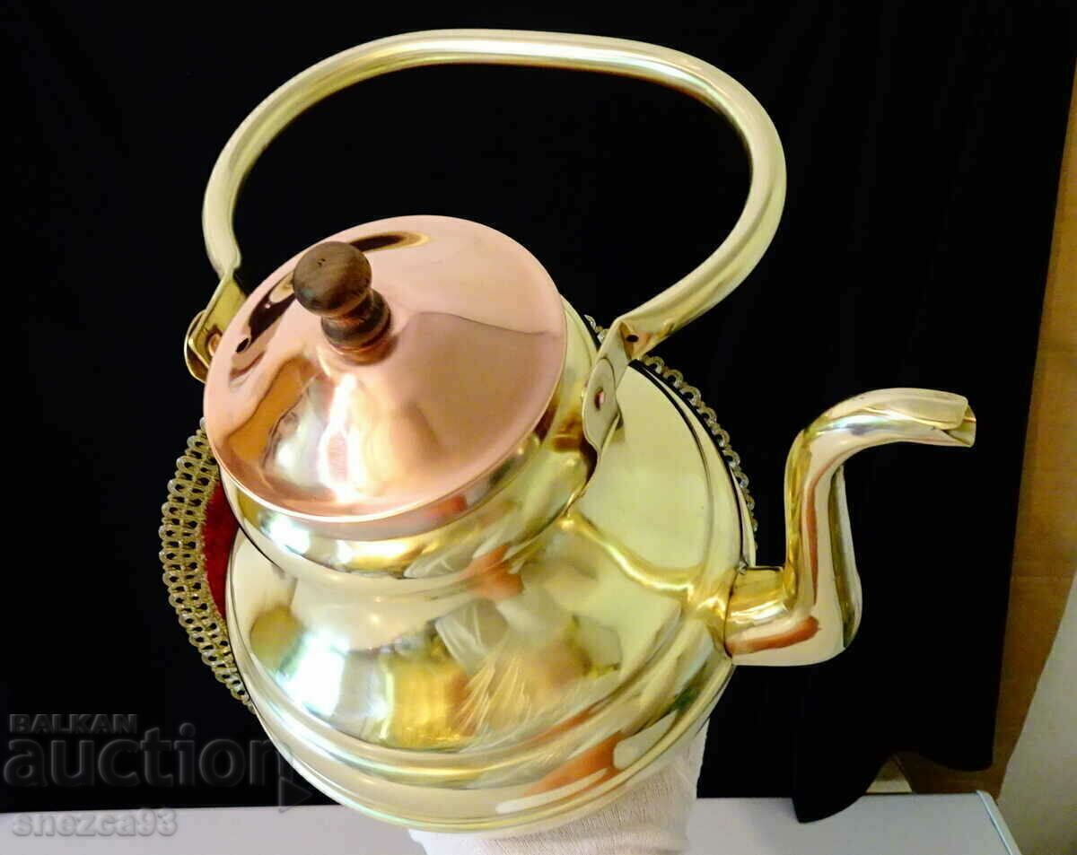 Bronze teapot 3 liters, gold plating - 5 Bronze teapot 3 liters, gold plating - 5