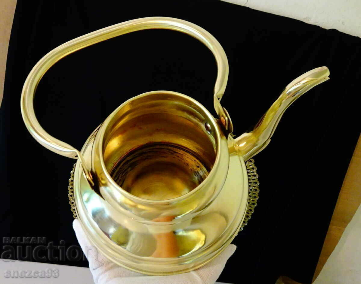 Bronze teapot 3 liters, gold plating - 6 Bronze teapot 3 liters, gold plating - 6