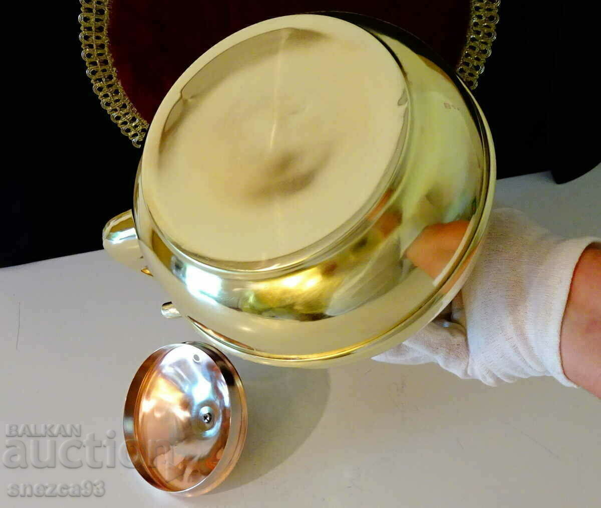 Bronze teapot 3 liters, gold plating - 7 Bronze teapot 3 liters, gold plating - 7