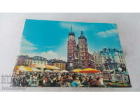 Carte poștală Krakow Rynek Glowny Kosciot Mariacki 1971