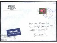 Traveled envelope branded Flora Flower Wild Gladiola from Germany