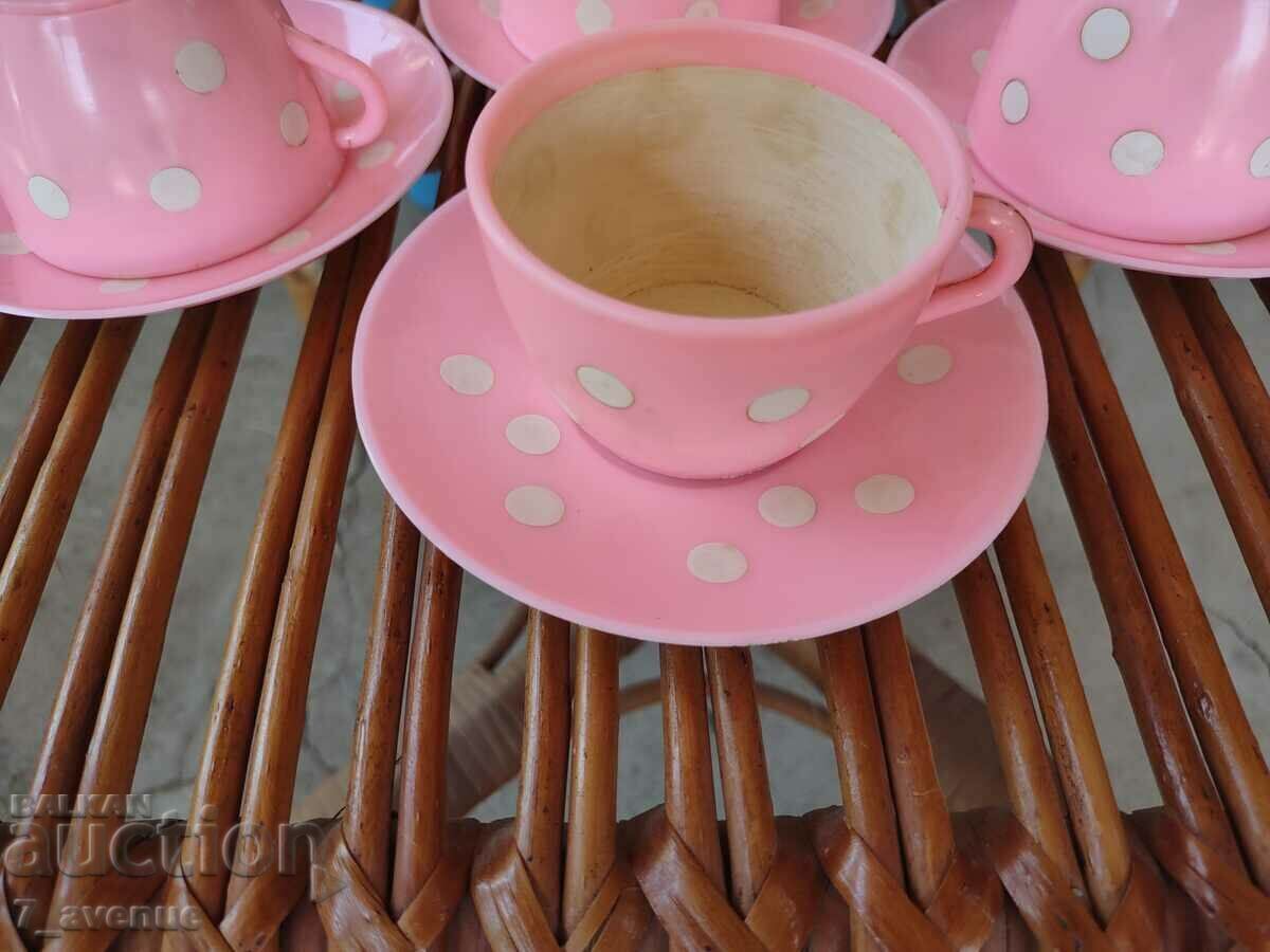 70s plastic coffee set 4 cups 4 saucers with price 39.00 BGN | € 19.94 70s plastic coffee set 4 cups 4 saucers with price 39.00 BGN | € 19.94