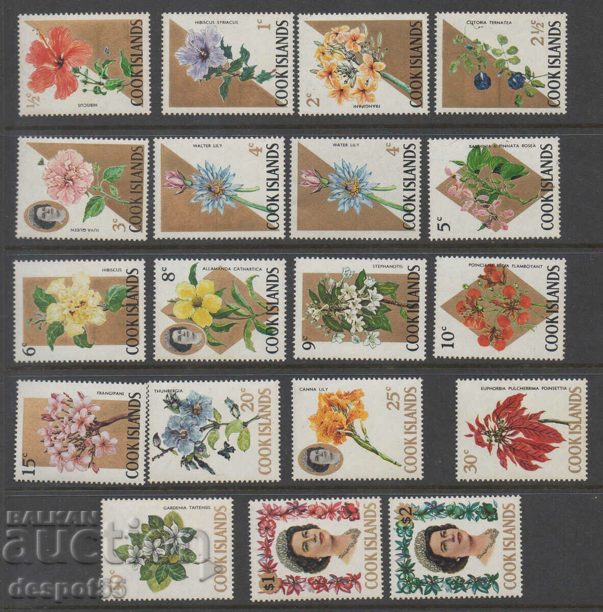 1967. Cook Islands. Flowers - normal paper.