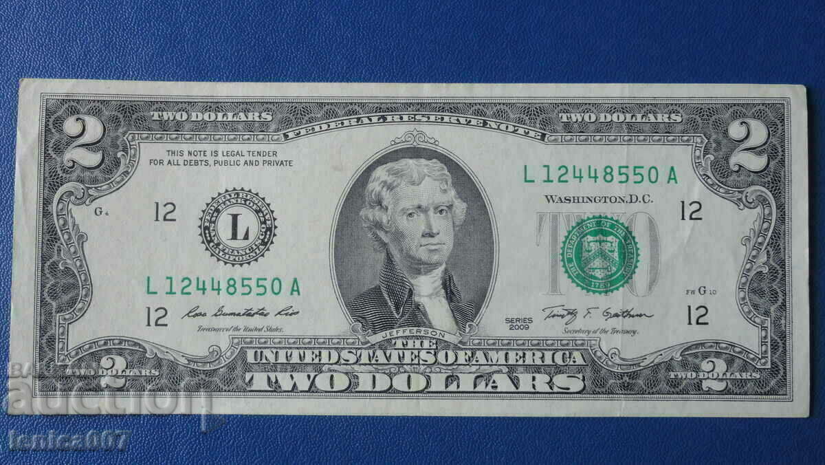 Аукцион САЩ 2009г. - 2 долара Аукцион САЩ 2009г. - 2 долара