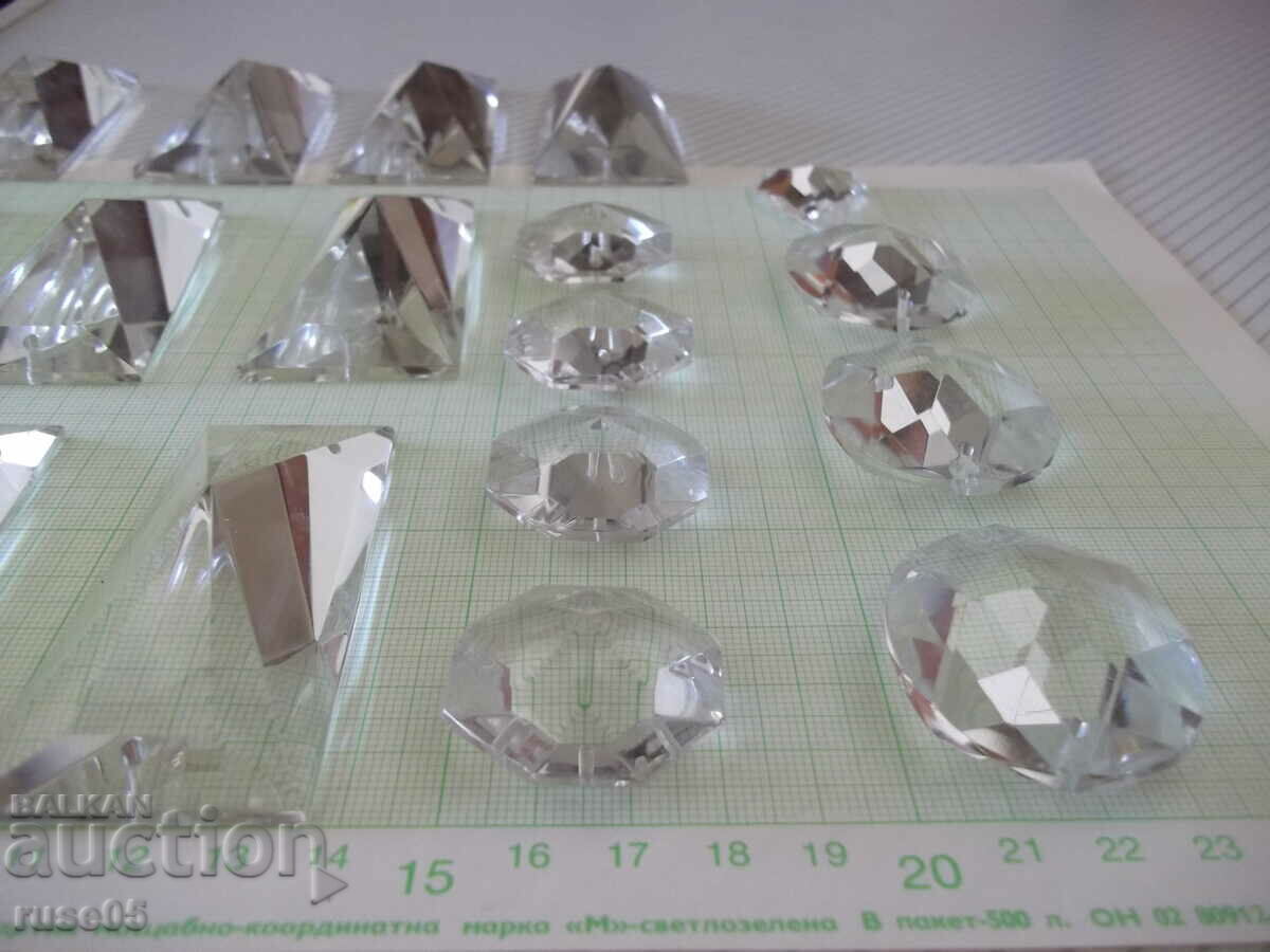 Лот от 18 бр. фасетирани стъкла - 7 Лот от 18 бр. фасетирани стъкла - 7