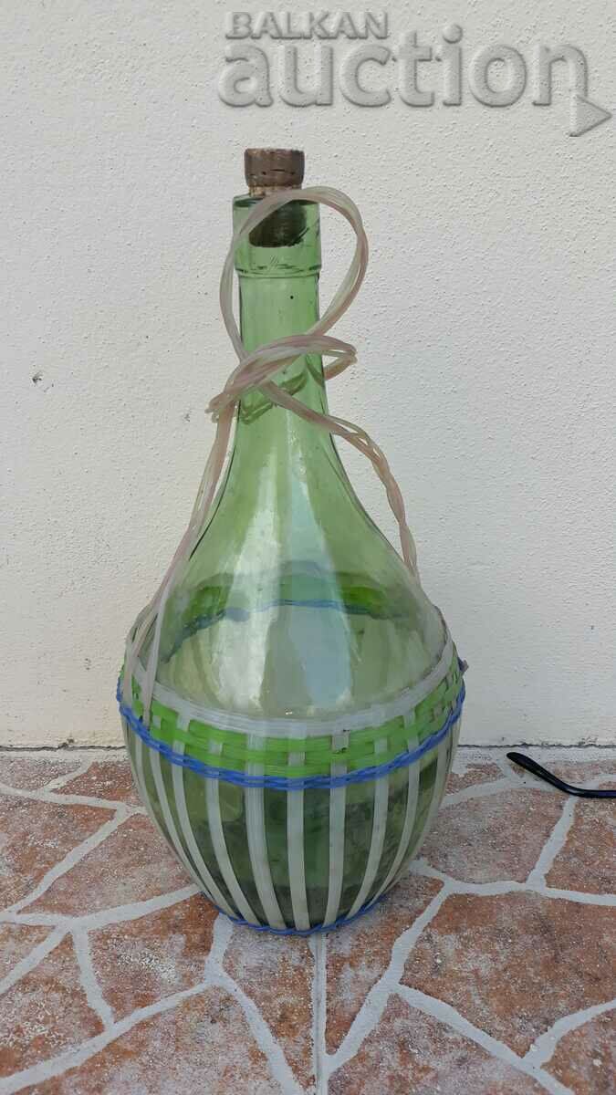 old vintage retro damaged bottle with braid with price 31.00 BGN | € 15.85 old vintage retro damaged bottle with braid with price 31.00 BGN | € 15.85