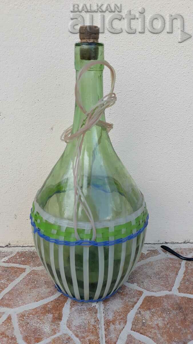 old vintage retro damaged bottle with braid - 5 old vintage retro damaged bottle with braid - 5