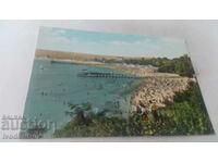 Καρτ ποστάλ Βάρνα Γενική άποψη της μπάνιο στη θάλασσα το 1960