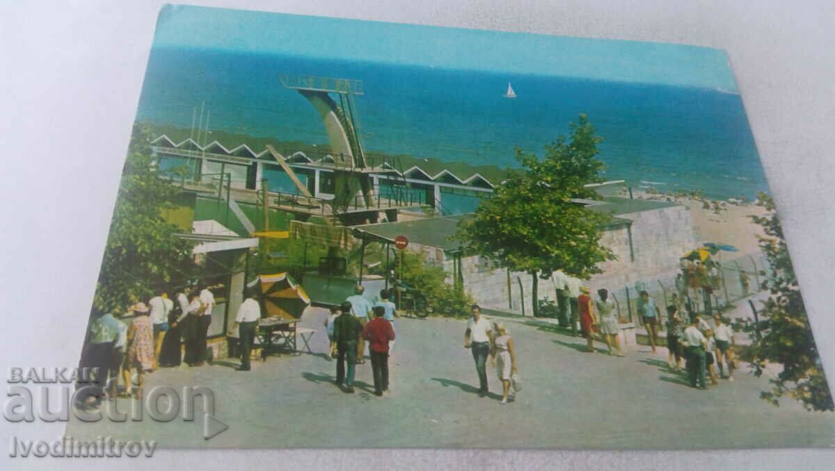 Пощенска картичка Варна Входът на Южните бани