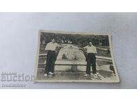 Photo village of Kojintsi, Transko Two youths by the fountain 1933