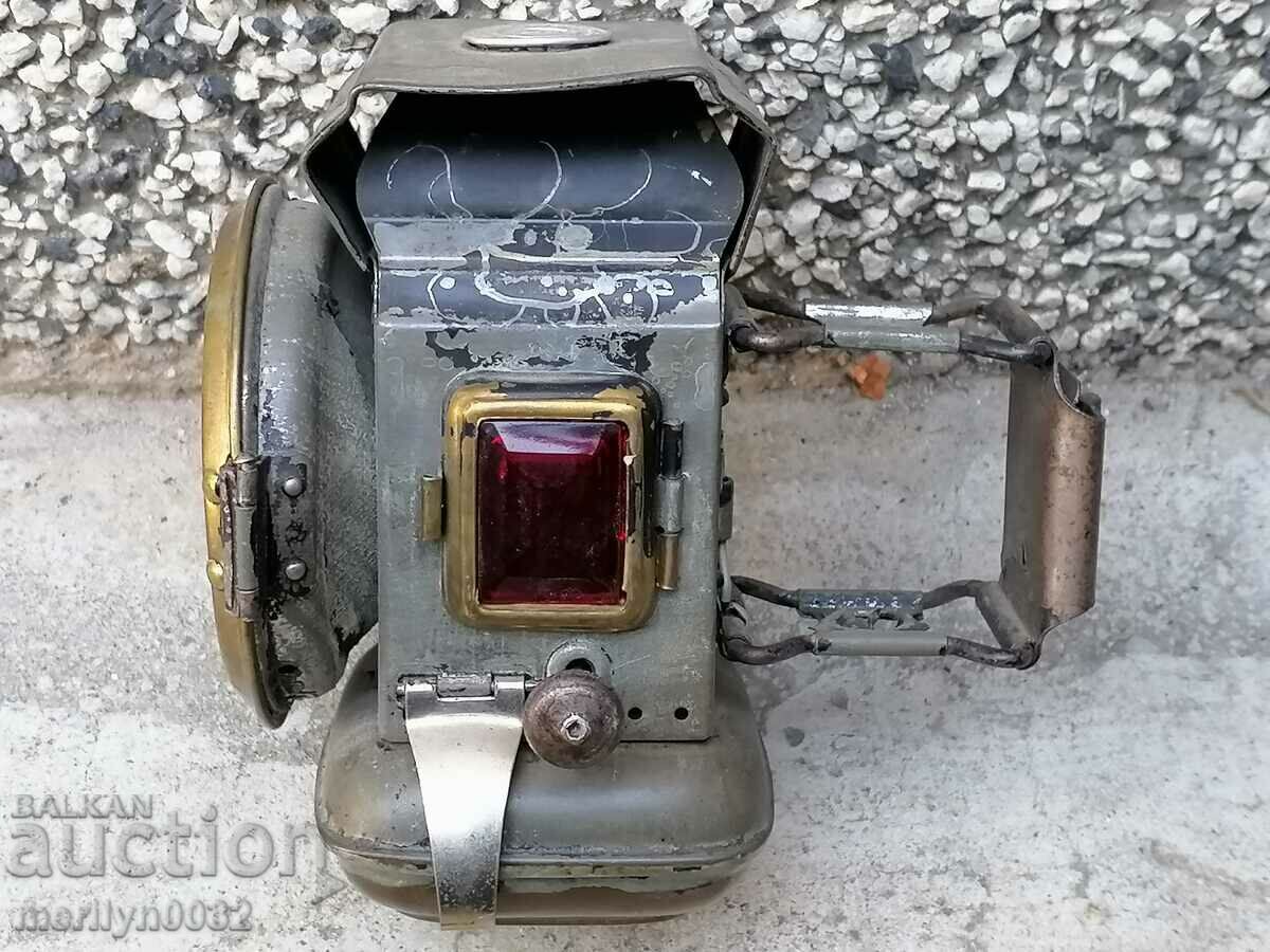Old German lantern headlight of a bicycle lamp from a wheel with price 126.00 BGN | € 64.42 Old German lantern headlight of a bicycle lamp from a wheel with price 126.00 BGN | € 64.42