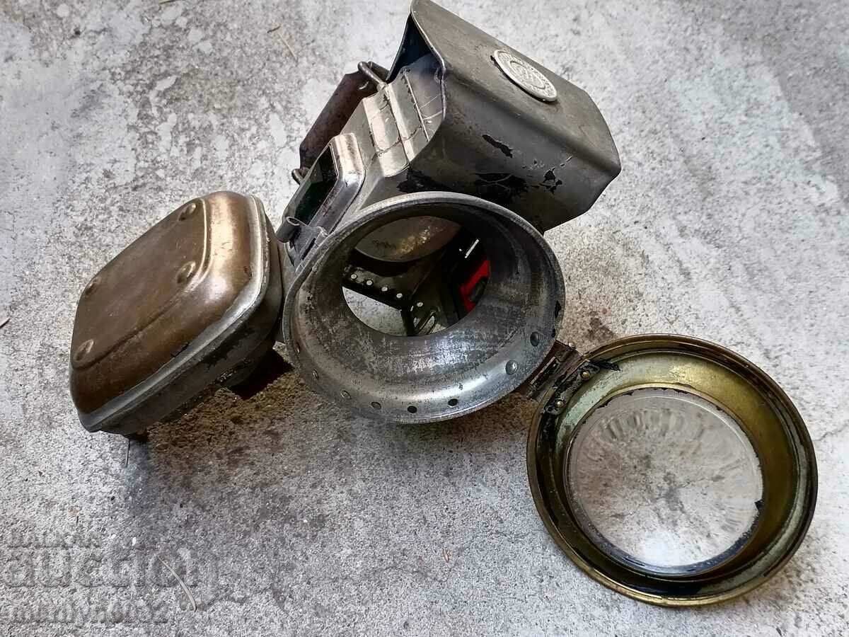 Old German lantern headlight of a bicycle lamp from a wheel - 6 Old German lantern headlight of a bicycle lamp from a wheel - 6