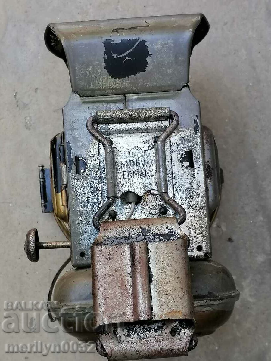 Стар немски фенер фар на велосипед лампа от колело - 7