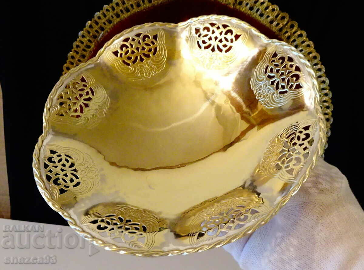 Bronze fruit bowl Quist, openwork, on legs Bronze fruit bowl Quist, openwork, on legs