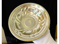 Italian silver plated brass fruit bowl.