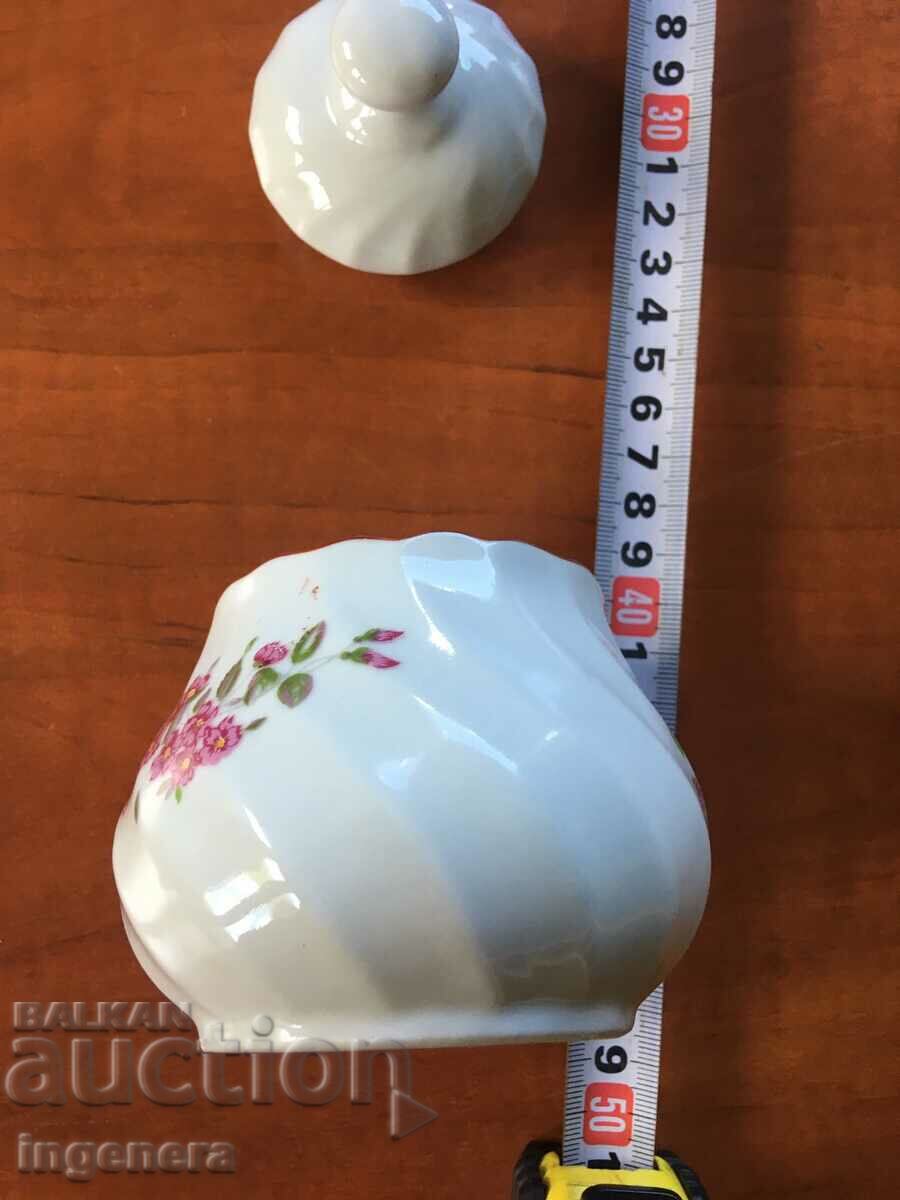 PORCELAIN SUGAR BOWL BULGARIA with price 14.00 BGN | € 7.16 PORCELAIN SUGAR BOWL BULGARIA with price 14.00 BGN | € 7.16