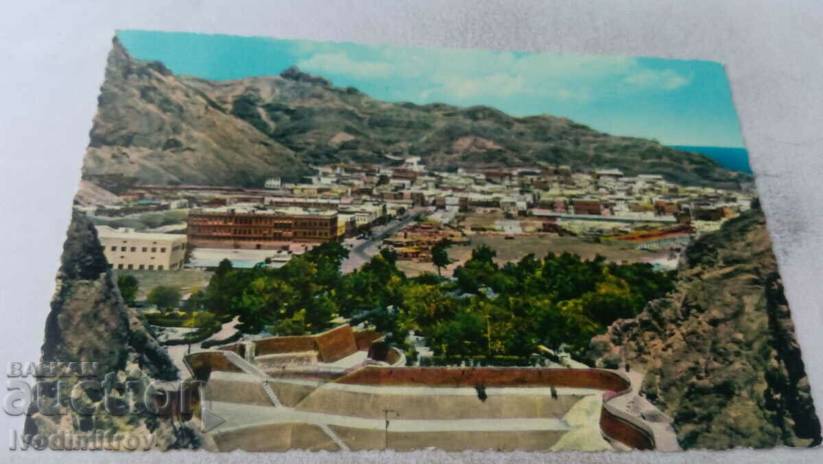 Postcard Aden Panorama of Crater from Tawila Tunks