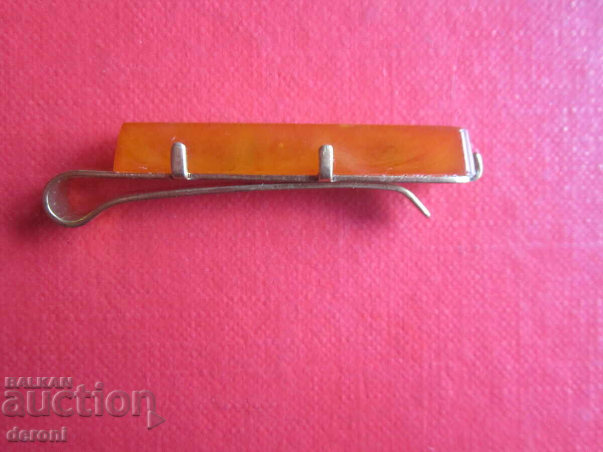 Russian gold plated amber tie pin - 5 Russian gold plated amber tie pin - 5