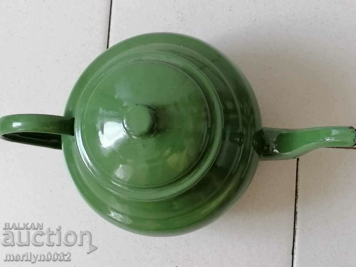 Enameled teapot, soup with enamel, Bulgaria - 7 Enameled teapot, soup with enamel, Bulgaria - 7