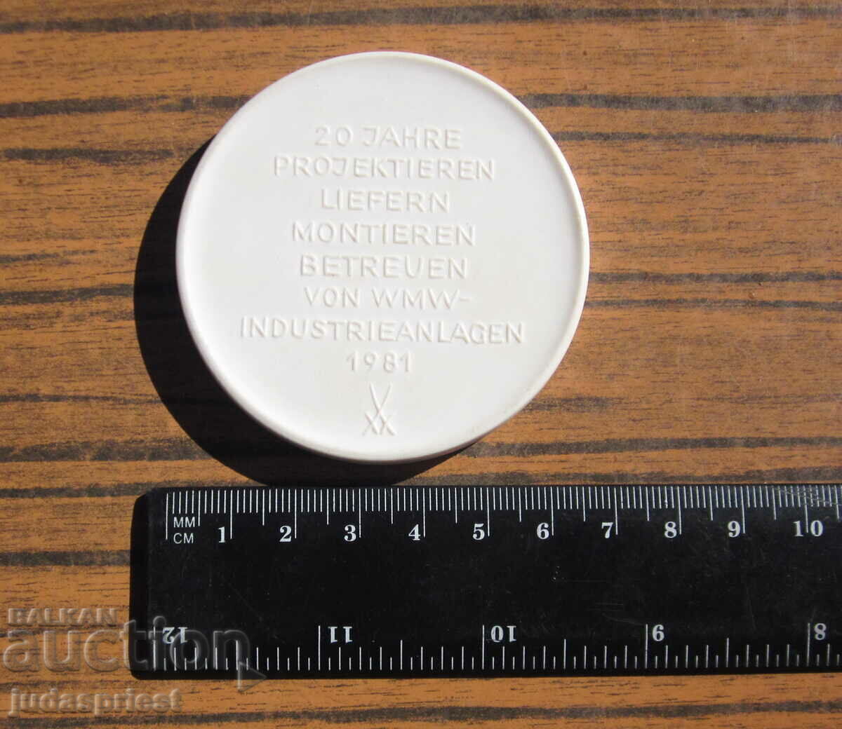 Delivery of Medal Plaque Porcelain Meissen Meissen WMW Factory for Cutlery