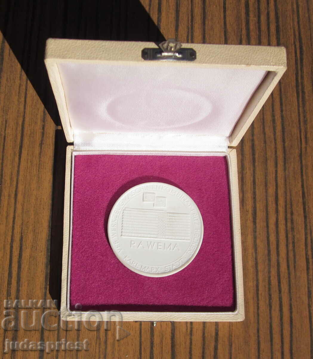 медал плакет порцелан майсен meissen WMF фабтика за прибори