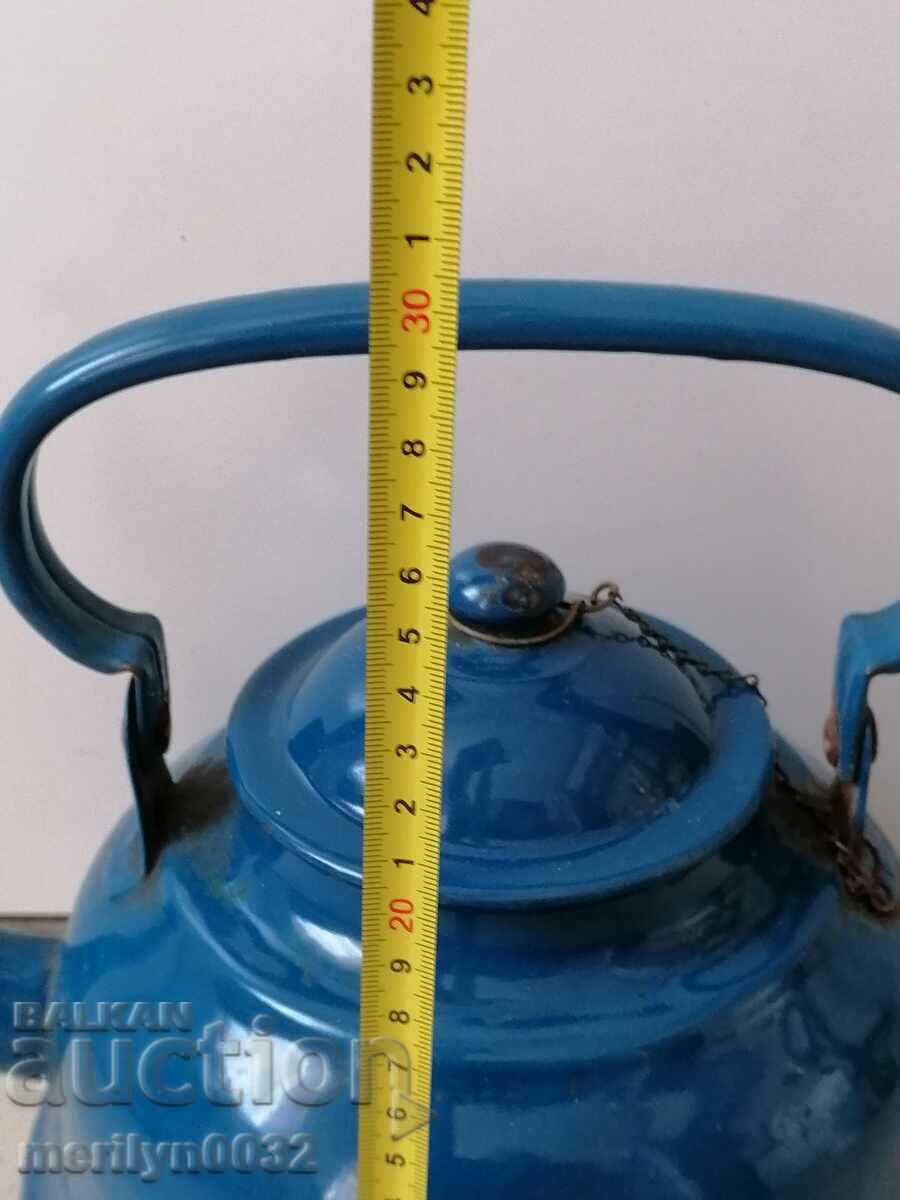 Soca enamel teapot, Yugoslavia 1940s enamel pot with price 59.00 BGN | € 30.17
