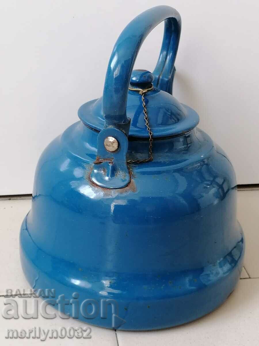 Delivery of Soca enamel teapot, Yugoslavia 1940s enamel pot