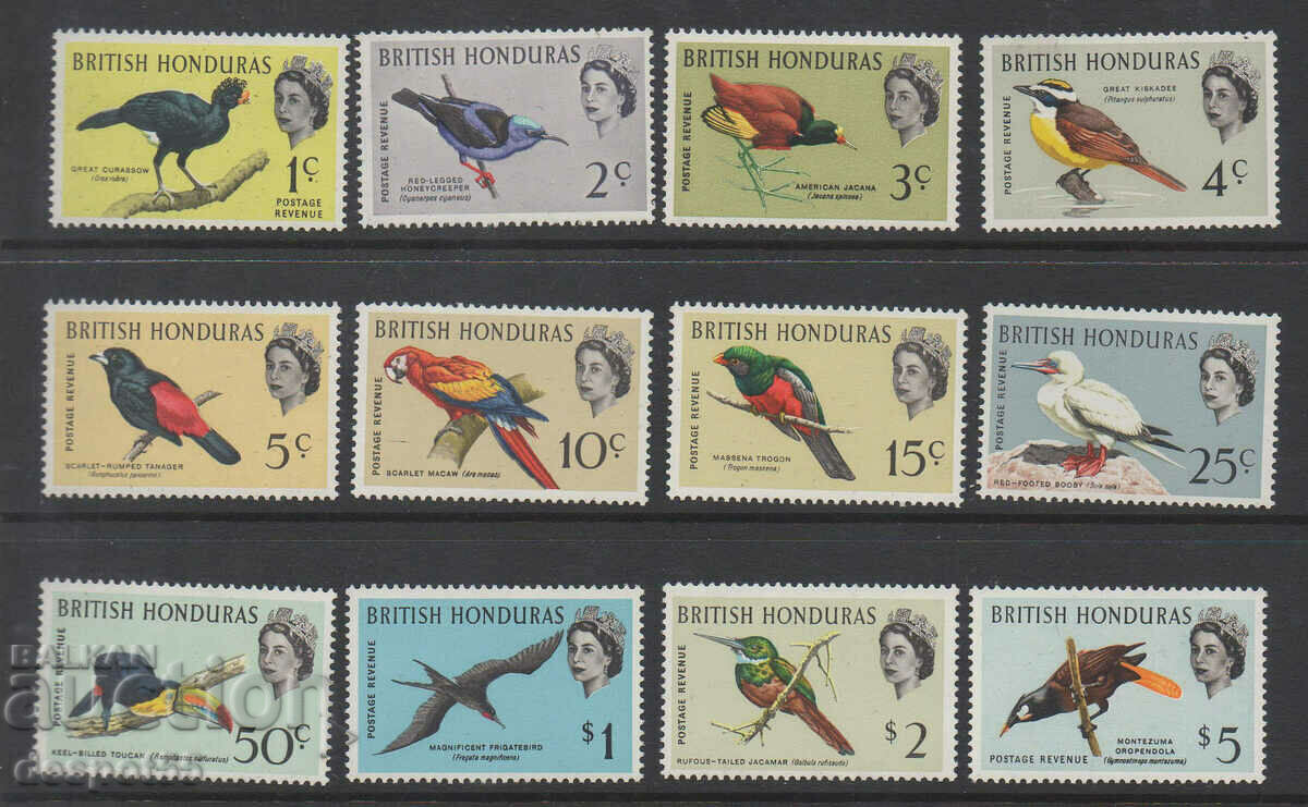 1962-67. Honduras britanic. Păsări.