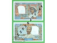 (¯`'•.¸(reproducere) MADAGASCAR 50 franci 1950 UNC¸.•'´¯)