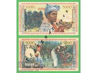 (¯`'•.¸(αναπαραγωγή) GUADELOUPE 50 φράγκα 1960 UNC¸.•'´¯)