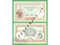 (¯`'•.¸(reproduction) NEW CALEDONIA 5 francs 1926 UNC ´¯)