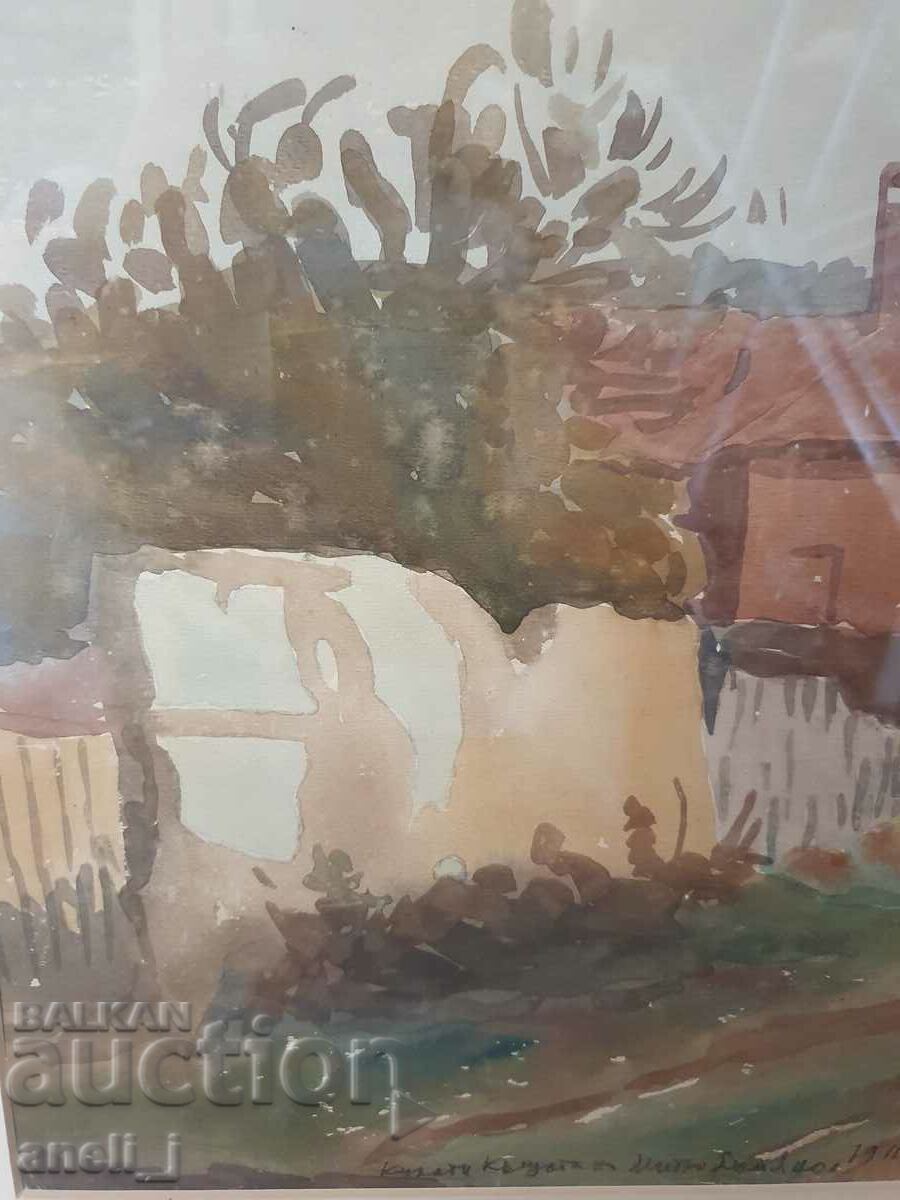 Watercolor by Stanyo Stamatov with price 750.00 BGN | € 383.47 Watercolor by Stanyo Stamatov with price 750.00 BGN | € 383.47