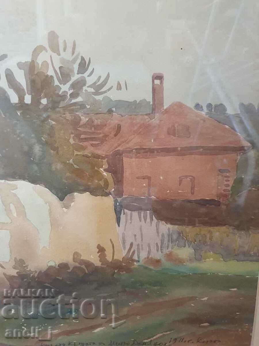 Auction Watercolor by Stanyo Stamatov Auction Watercolor by Stanyo Stamatov