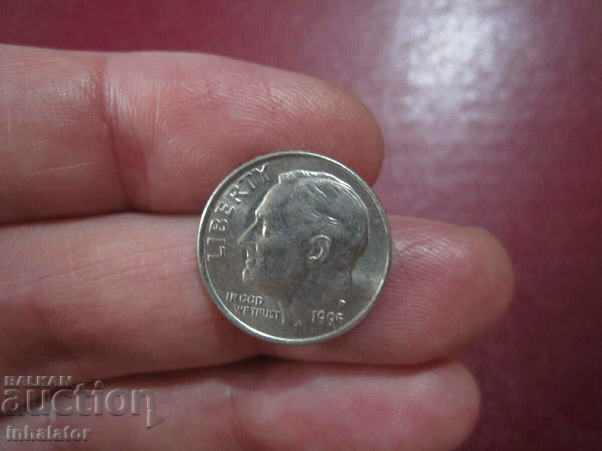 1995 год 10 цента САЩ буква Р