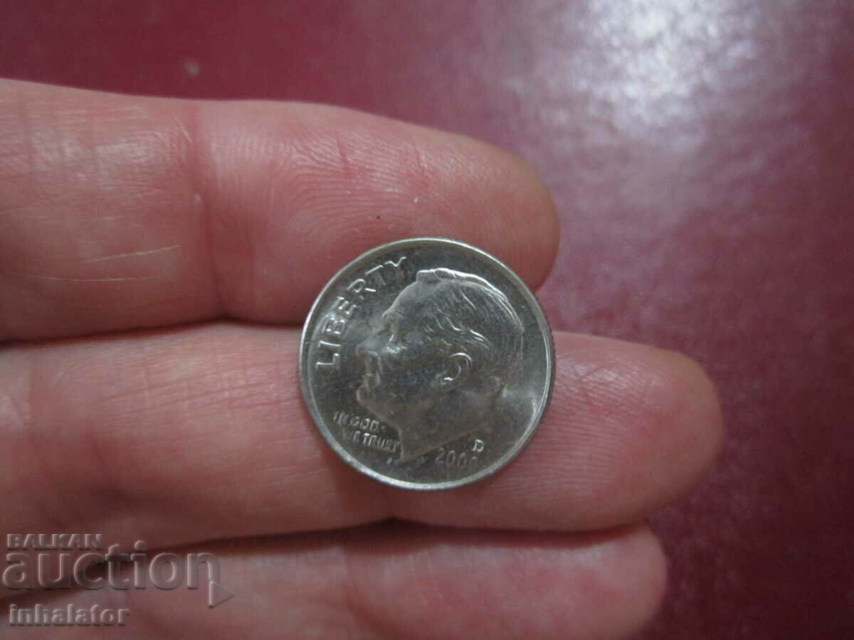 2000 год 10 цента САЩ буква D