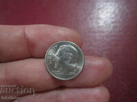 2002 год 10 цента САЩ буква Р