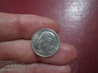 2002 год 10 цента САЩ буква Р