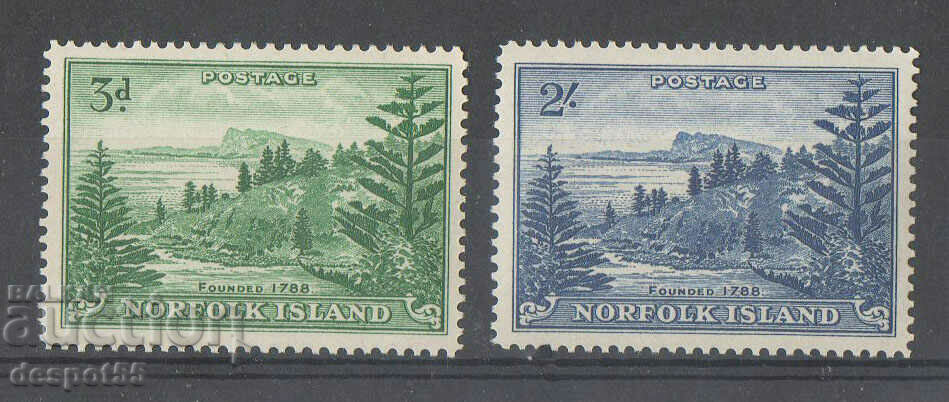 1947. Norfolk Island. The bay of the ball.