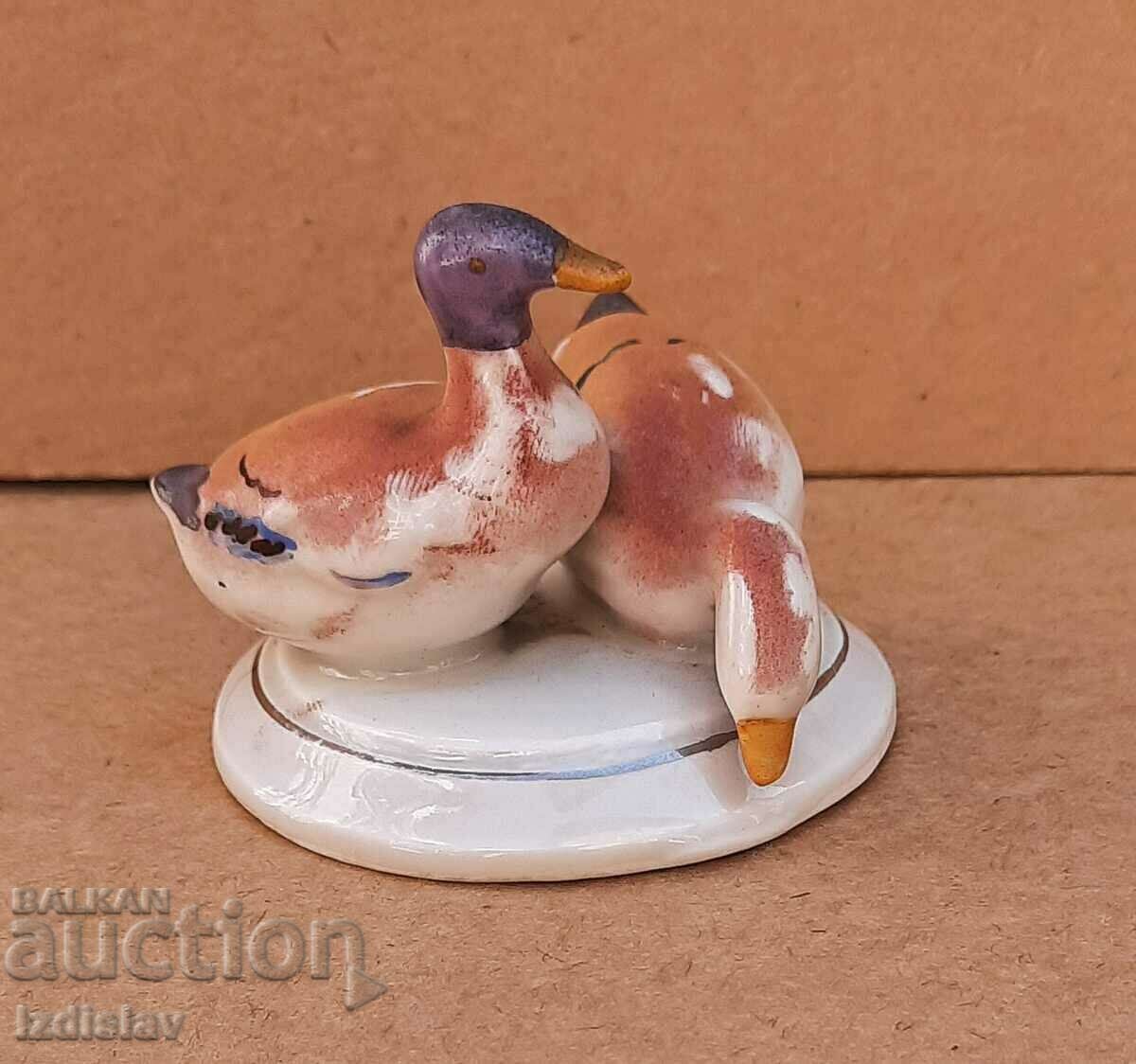 Old porcelain figure ducks