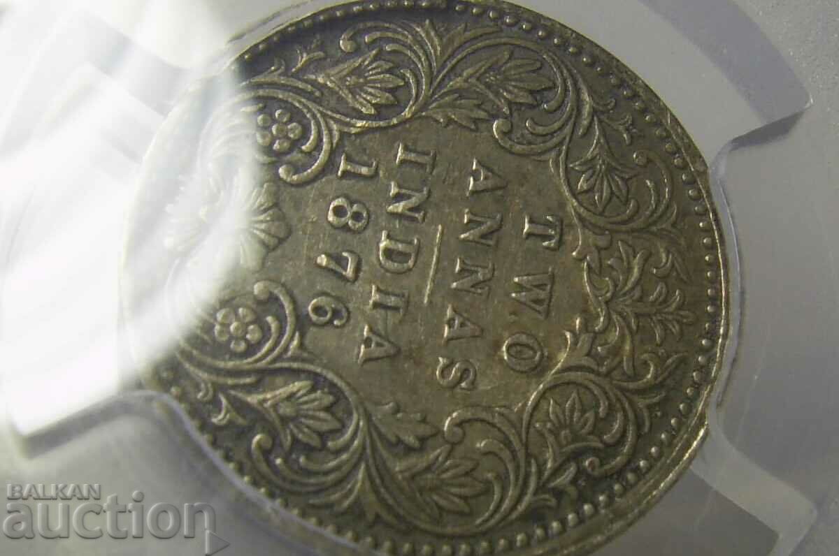 Delivery of PCGS XF45 India 2 two Annas 1876 Bombay Delivery of PCGS XF45 India 2 two Annas 1876 Bombay