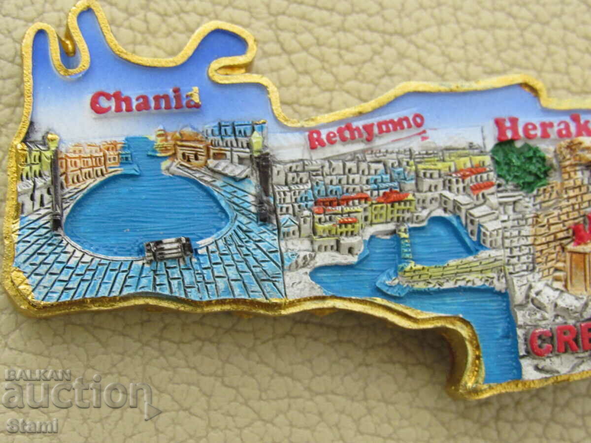 Auction 3D magnet of Crete island, Greece-series-1 Auction 3D magnet of Crete island, Greece-series-1